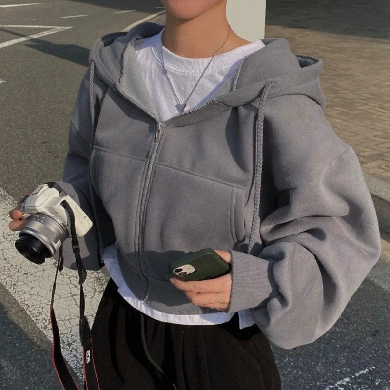 Women's Casual Zip-Up Hoodie