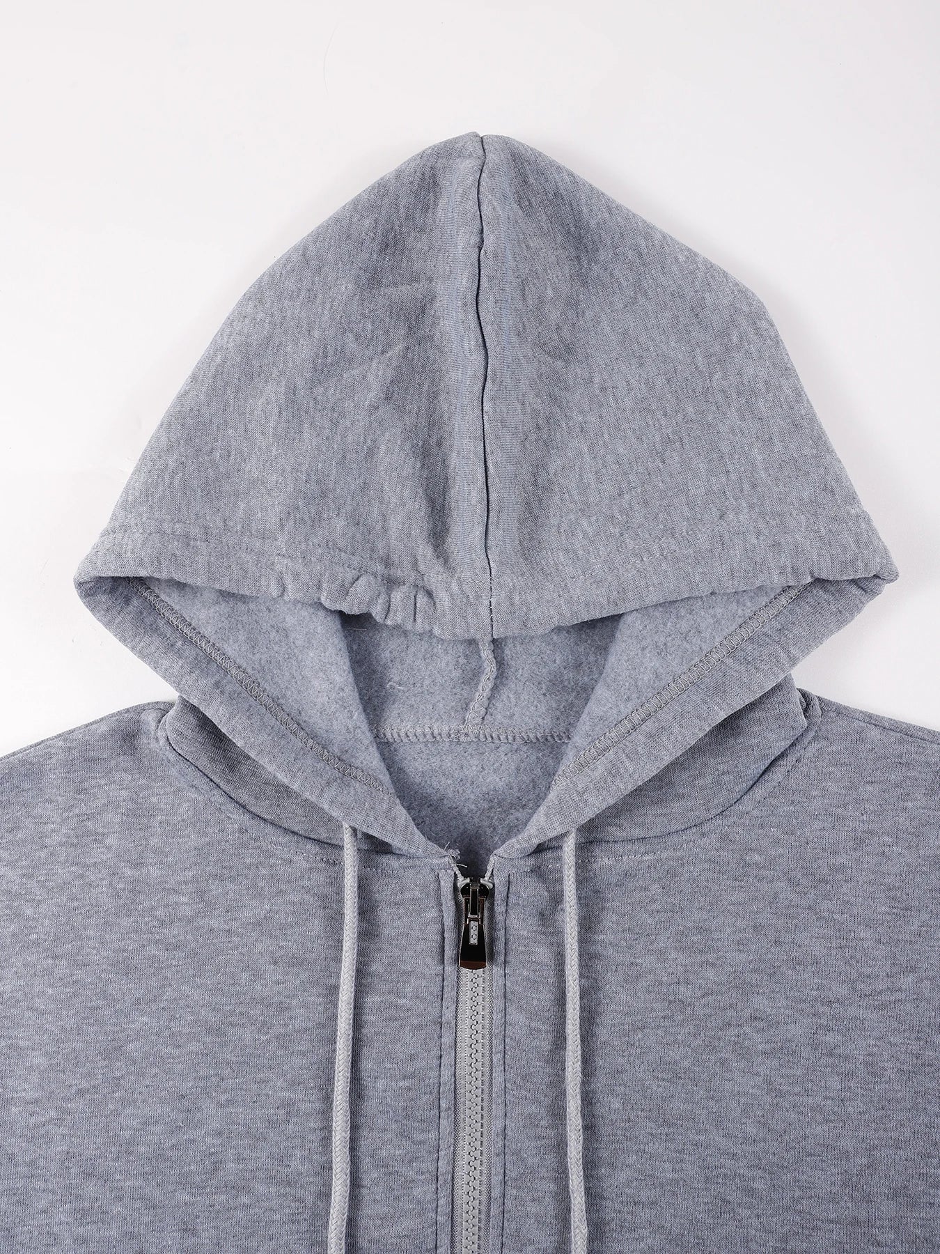 Solid Zipper Hoodie Women Warm Fleece